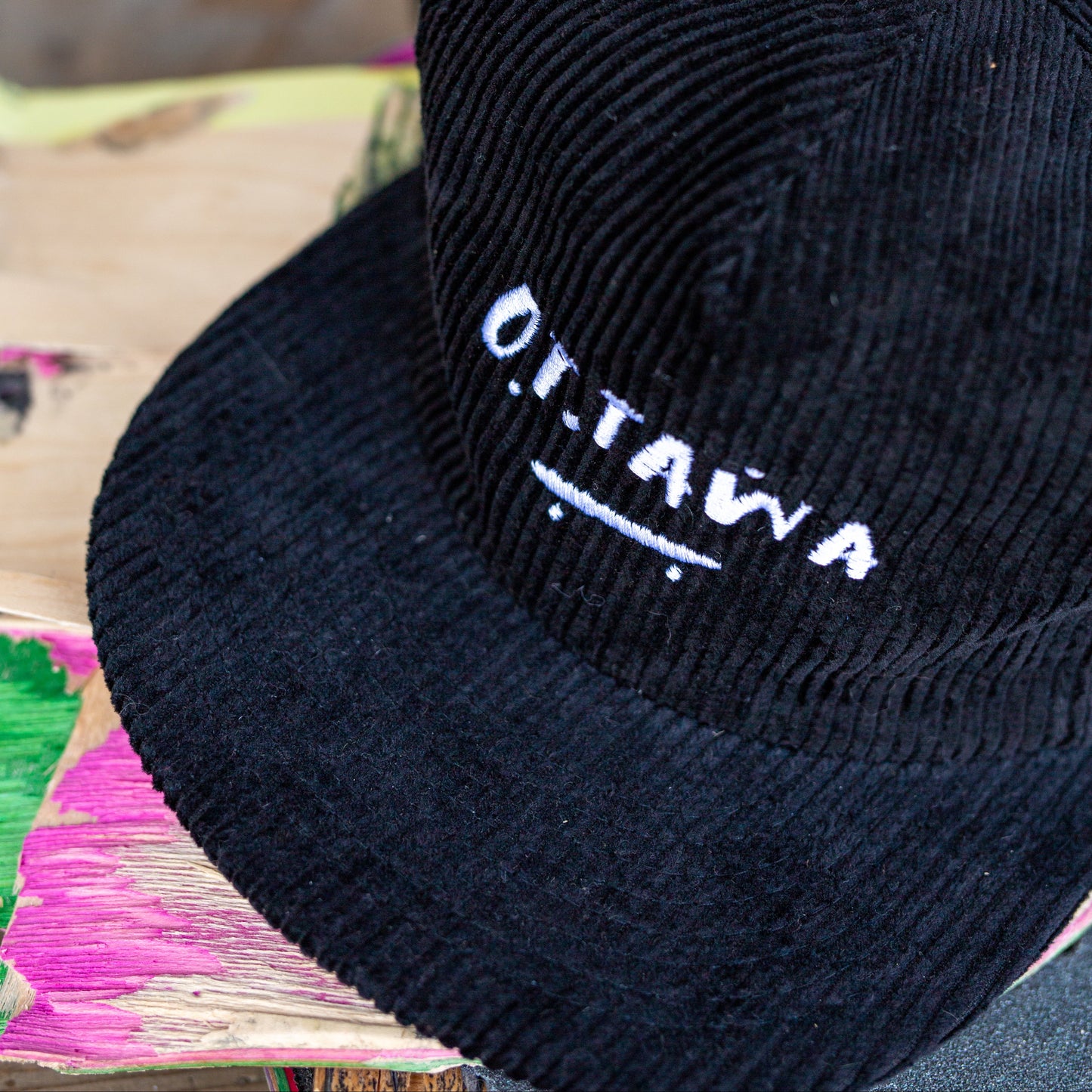 Ottawa - Unstructured Cord Five Panel - Black
