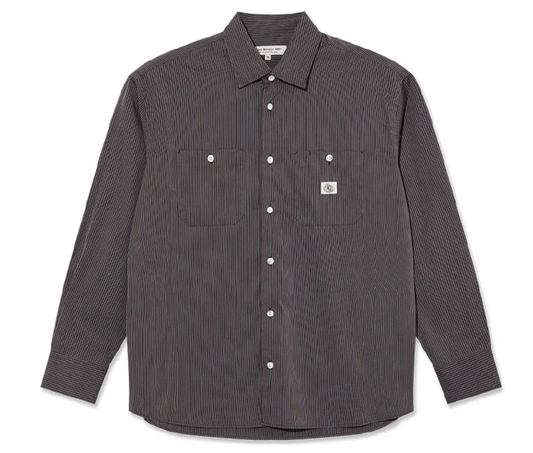 Last Resort- SM001 Poplin- Navy Stripe