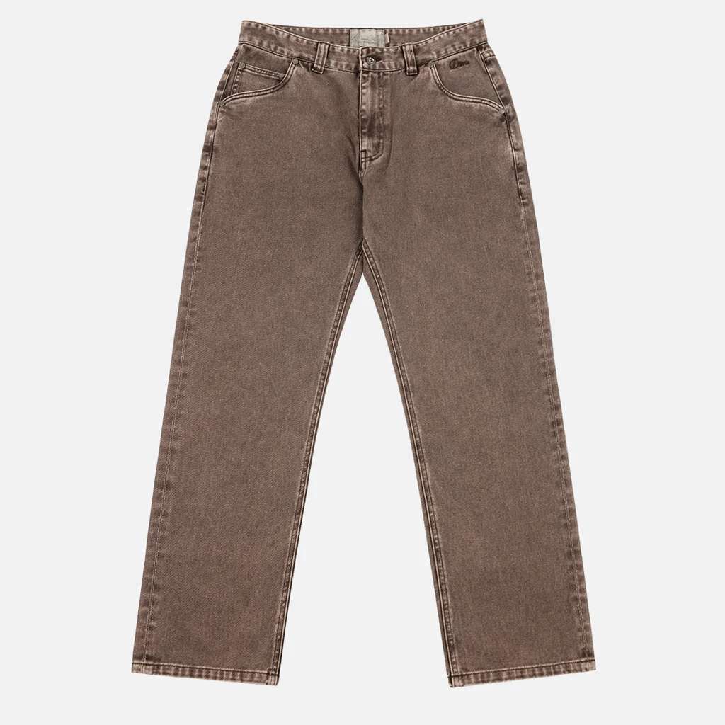 Dime - Straight Demin Pants - Brown Washed