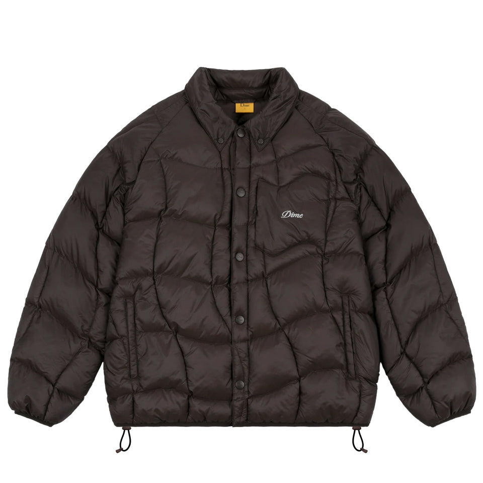 Dime - Midweight Wave Puffer Jacket - Espresso