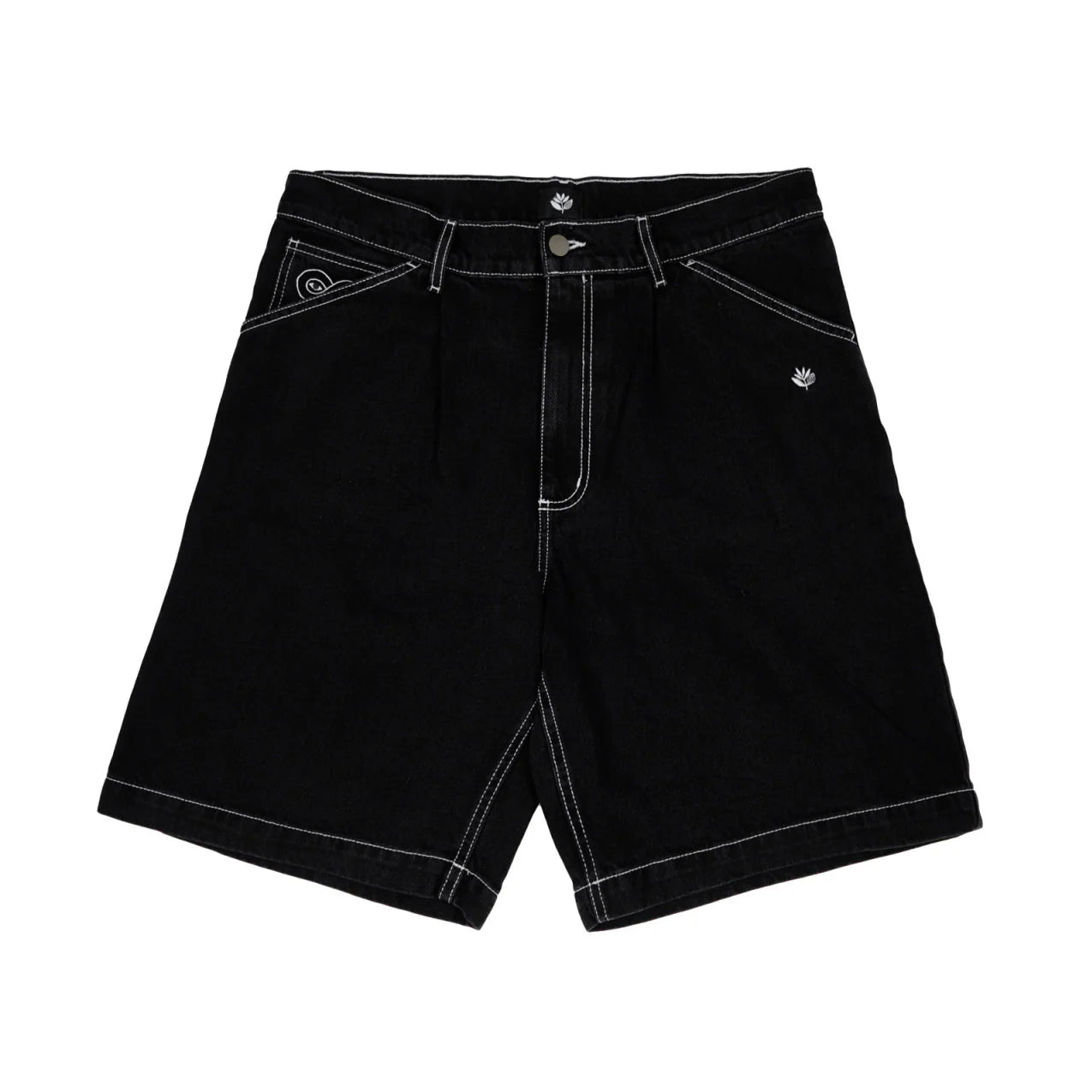 Magenta - OG Denim Shorts - Black/Stitch