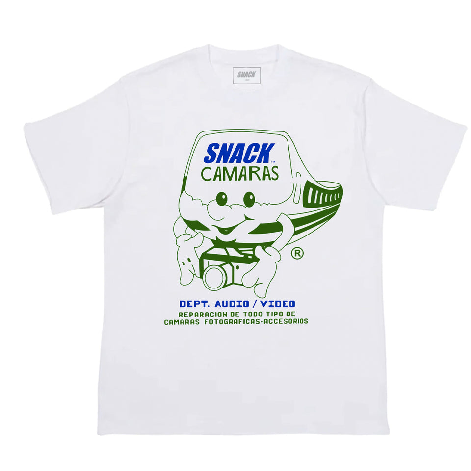 Snack Skateboards - Audio/Visual Shirt - White