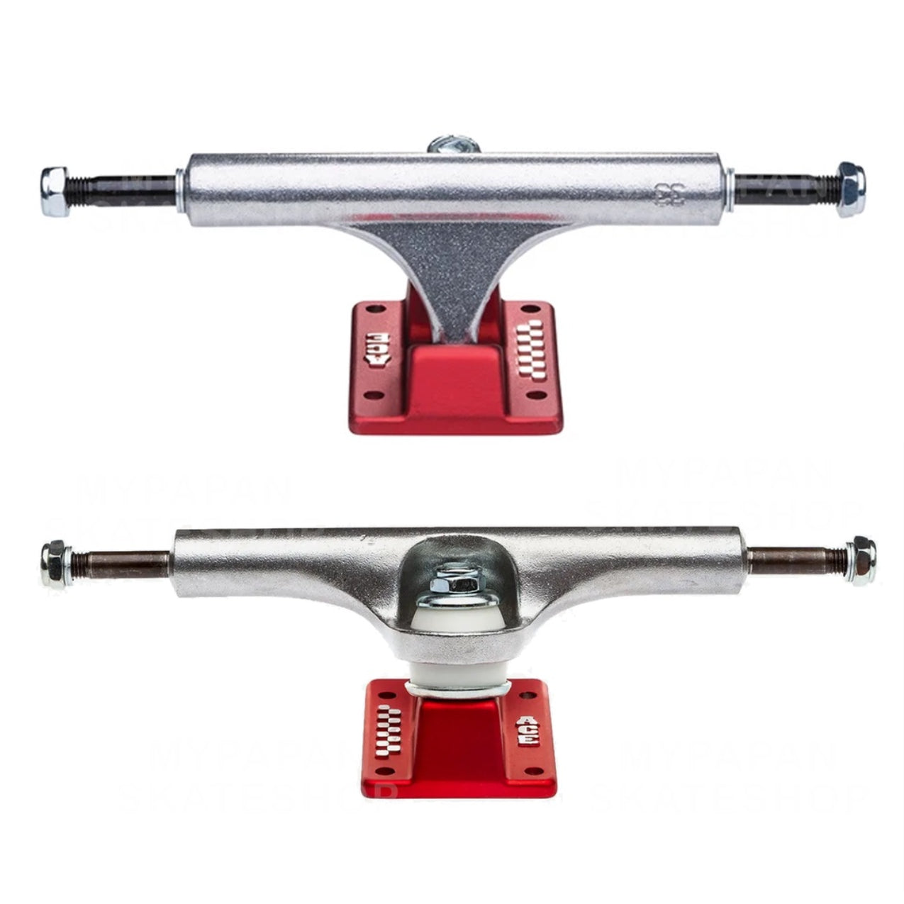Ace Trucks MFG - Classic Polished Trucks - Red/Silver - 33 - 44
