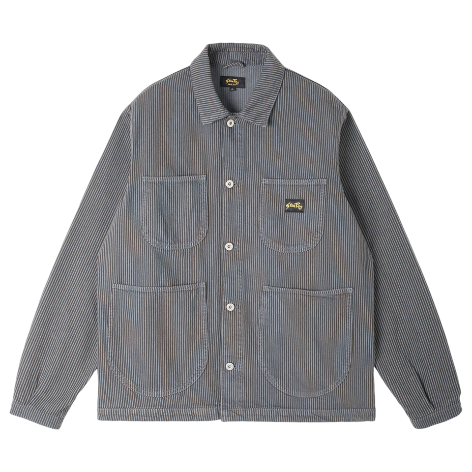 Stan Ray - Coverall Jacket Unlined - Black Overdye Hickory