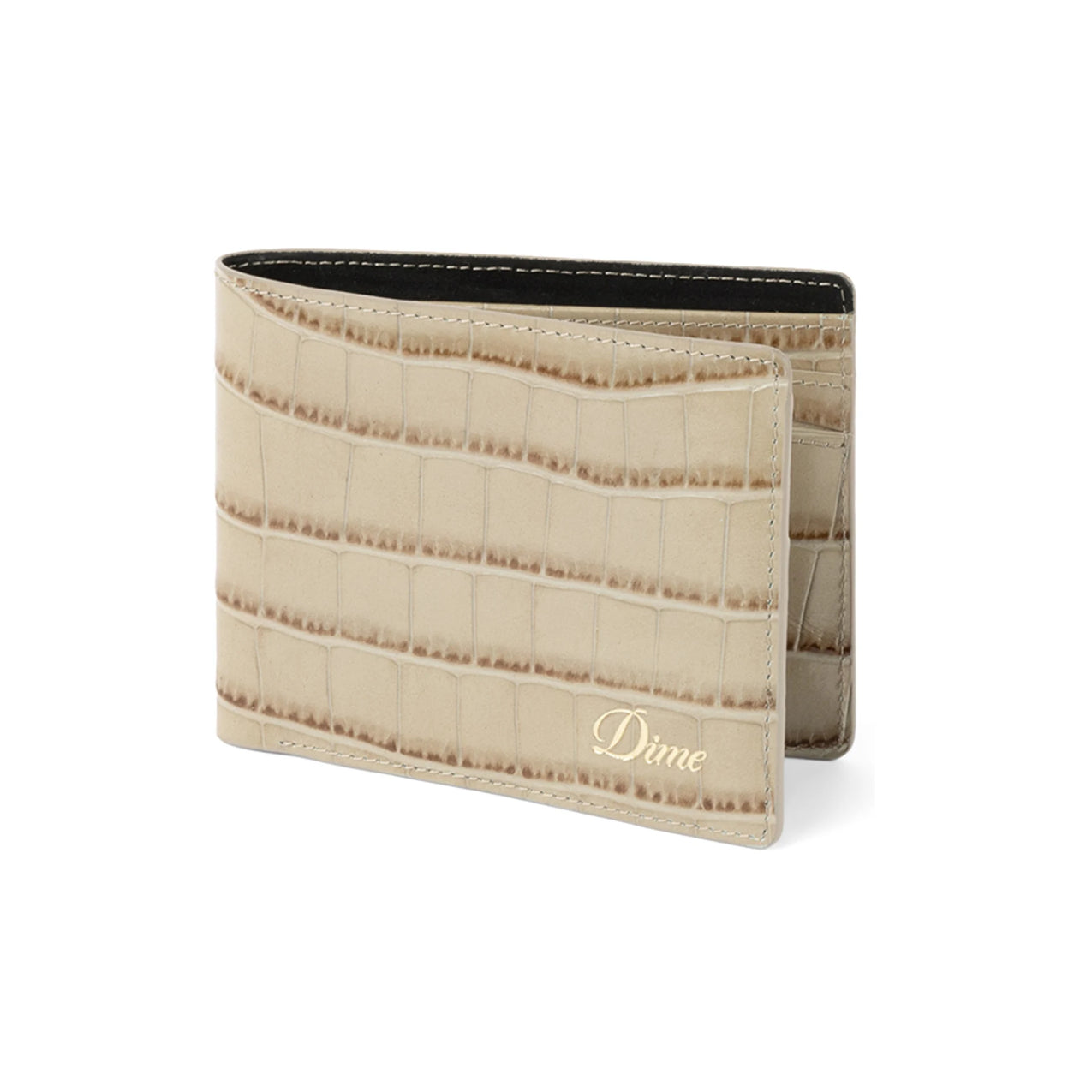 Dime - Croc Bifold Wallet - Tan