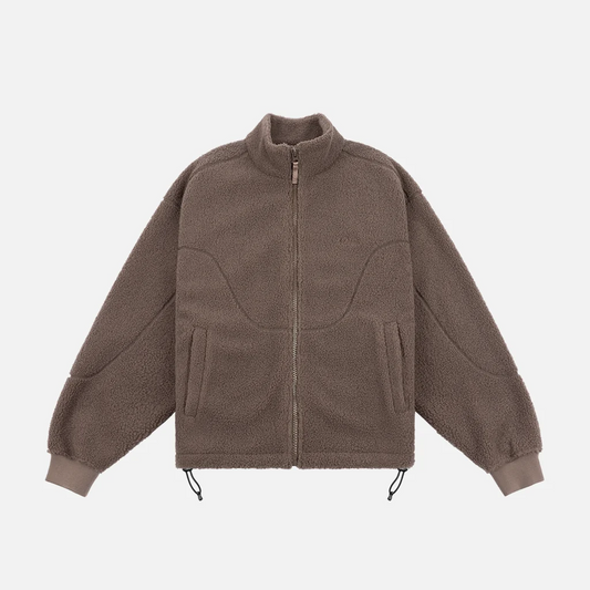 Dime - Polar Fleece Sherpa Zip - Mocha