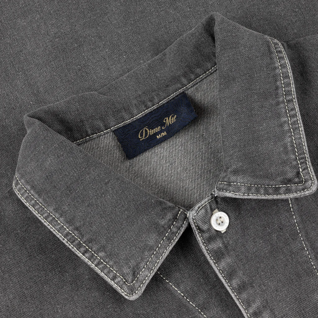 Dime -  Stonewash button up - Black Washed