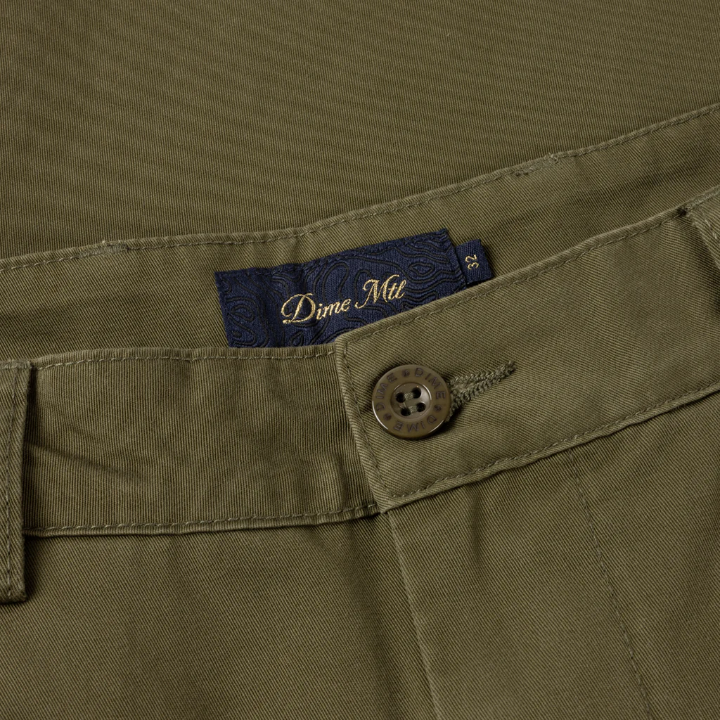 Dime - Baggy Chino Pants - Forest Green
