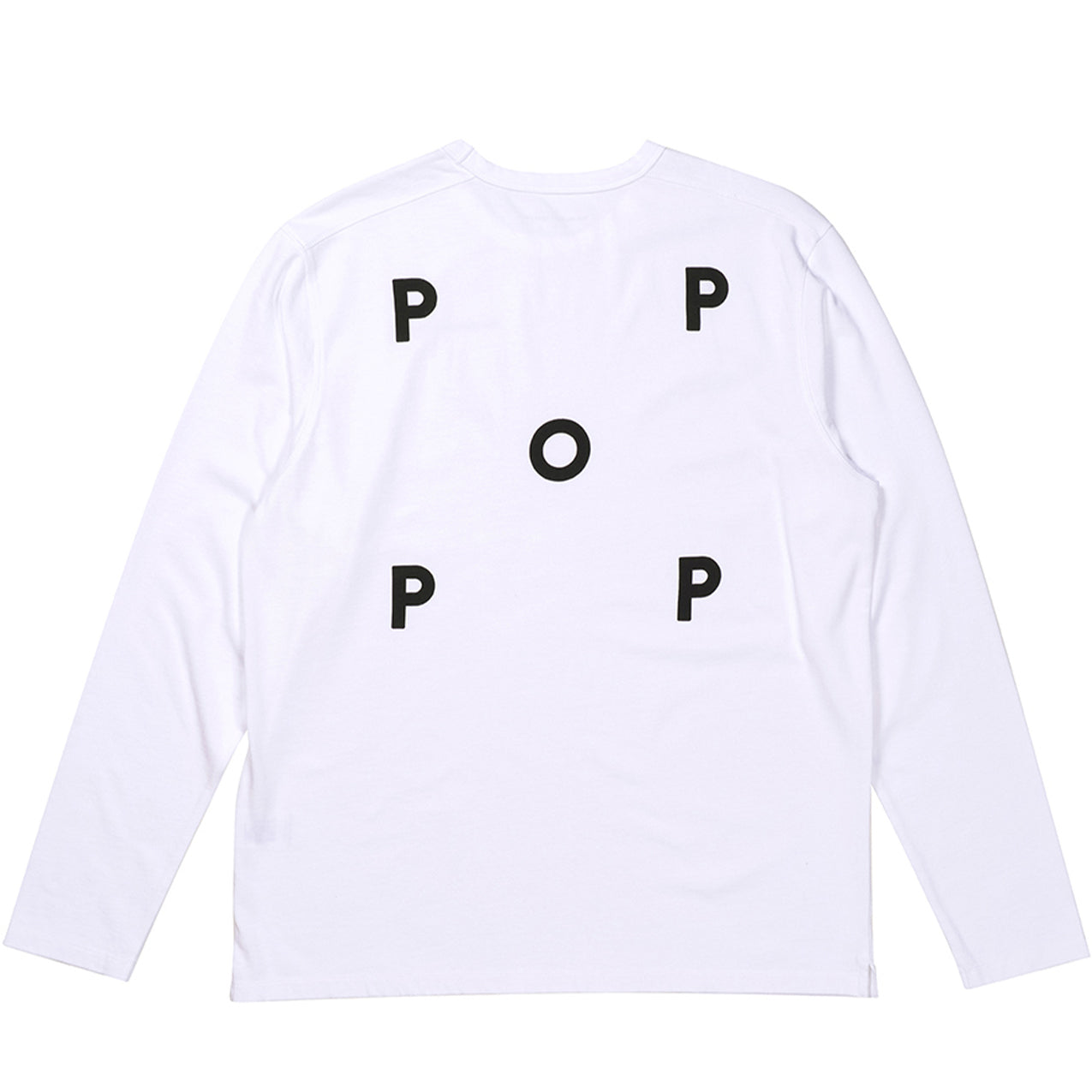 Pop Trading Company - Long Sleeve Logo - White/Black