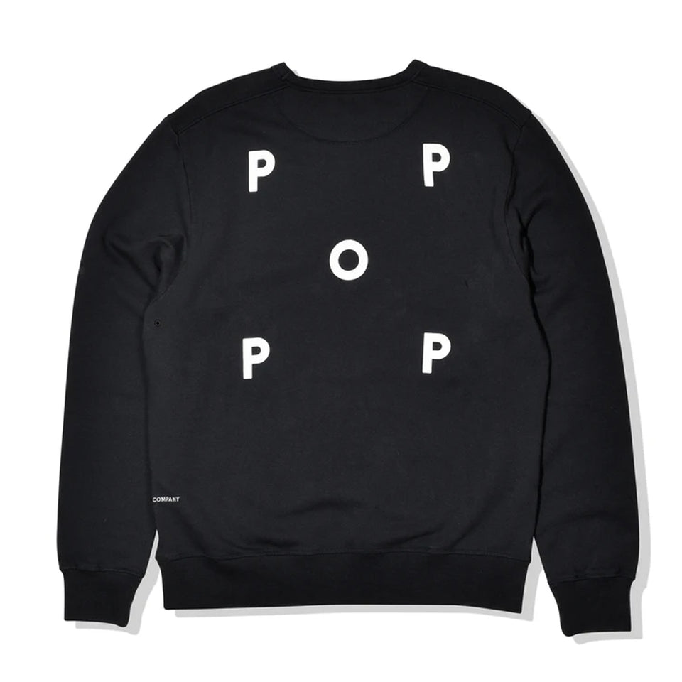 Pop Trading Company - Logo Crew Neck - Black/White