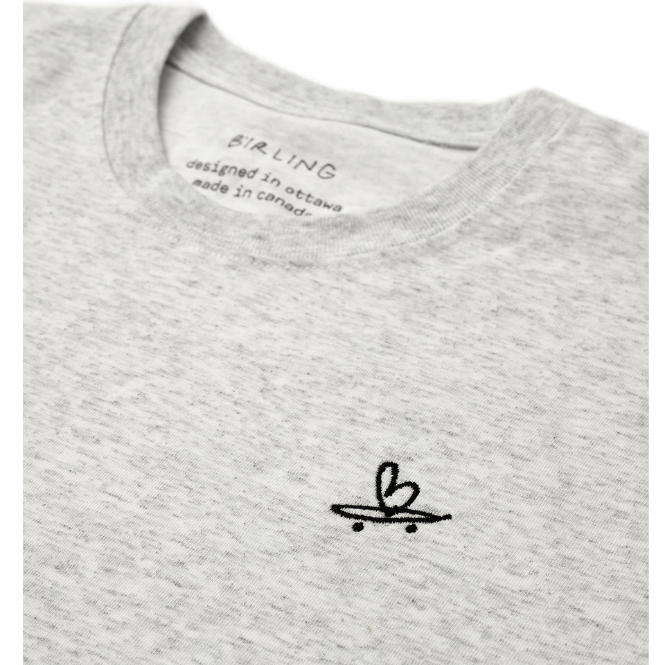 Beart Embroidery T-Shirt - Heather Grey