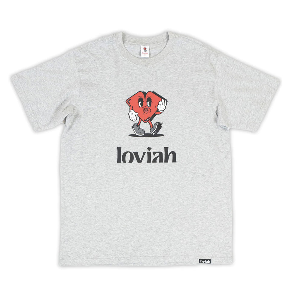 Loviah - Heartman Printed Shirt - Heather Grey