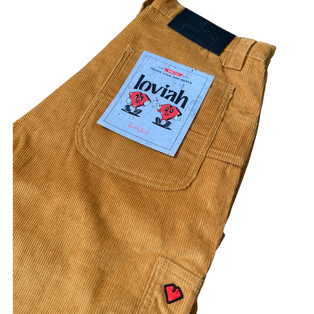 Loviah - Carpenter Corduroy Pants - Gold