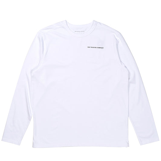 Pop Trading Company - Long Sleeve Logo - White/Black