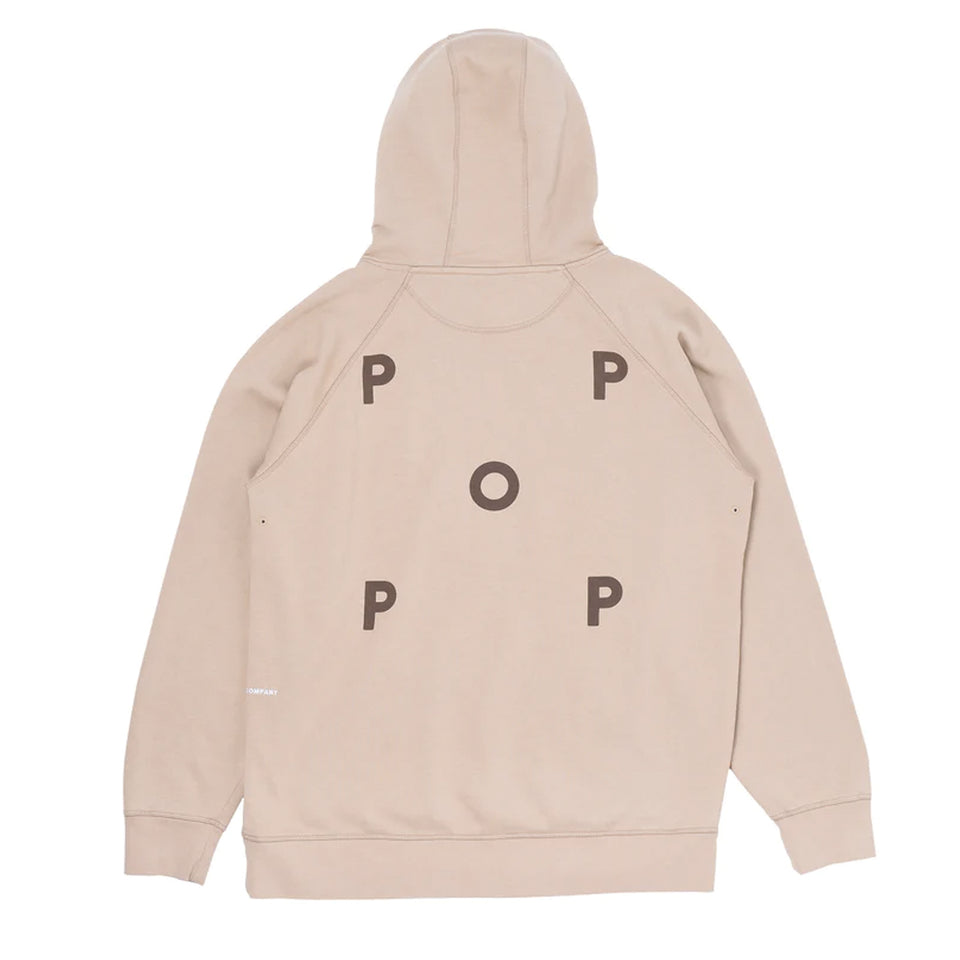 Pop Trading Company - Hooded Logo Sweater - White Pepper