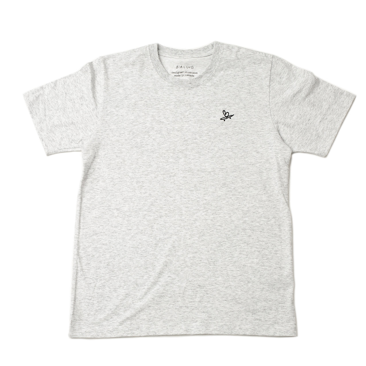 Beart Embroidery T-Shirt - Heather Grey